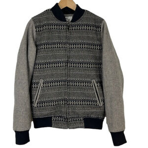 Bellfield bomber jacket grey/black size small